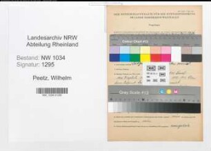 Entnazifizierung Wilhelm Peetz , geb. 21.11.1910 (Stabsfeldwebel)
