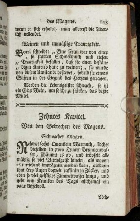 Zehntes Kapitel. Von den Gebrechen des Magens.