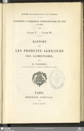 Rapport sur les produits agricoles non alimentaires