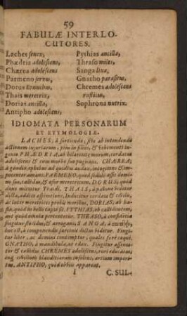 Idiomata Personarum Et Etymologiae.