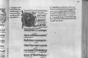 Psautier / Psalterium glosatum sine titulo / Psalterium glosatum / Psautier glosé / Psalter der Abtei Vauclair — Initial D, Folio fol. 92 r