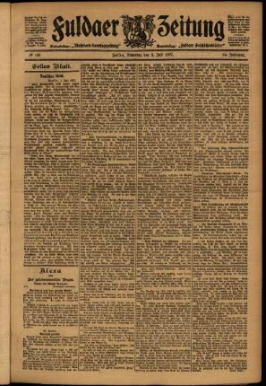 Erste Ausgabe vom Dienstag, den 02. Juli 1907.
