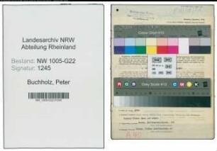 Entnazifizierung Peter Buchholz , geb. 05.12.1898 (Wandergewerbetreibender)