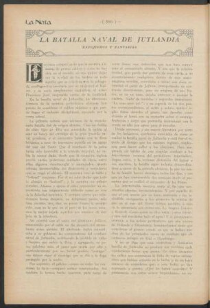 La batalla naval de Jutlandia : Espejismos y fantasias