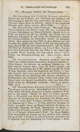 IV. Materia medica und Toxikologie.