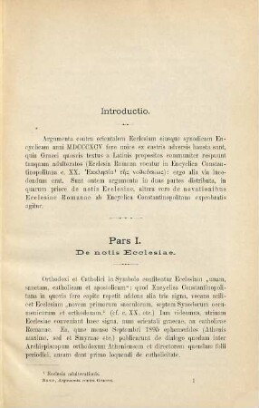 Argumenta contra orientalem ecclesiam eiusque synodicam encyclicam anni MDCCCXCV : = Anaskeuē tēs didaskalias tēs ekklēsias Anatolikēs di' heautēs tēs idias