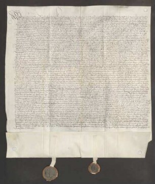 Erblehnrevers des Hans Crust, Martin Ziegler, Claus Mentzig, Hans Ziegler, Katharina Gopfrich und Jakob Crust gegenüber dem Domkapitel zu Speyer über Güter zu Bauerbach.