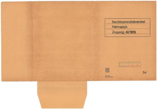 E. Merck Chemische Fabrik, Darmstadt - Wirtschafts- und steuerrechtliche Angelegenheiten