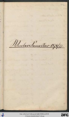 [fol. 446] Wintersemester 1876/77