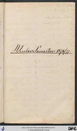 [fol. 446] Wintersemester 1876/77
