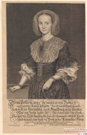 Anna Maria Peller, geb. Hueber aus Augsburg, Frau des Jobst Christof Peller