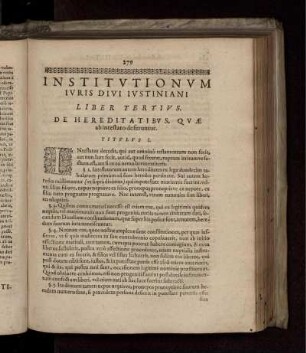 Liber Tertius. De Hereditatibus, Quae ab intestato deferuntur