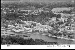 Dresden, Schloss Pillnitz an der Elbe, Luftbild