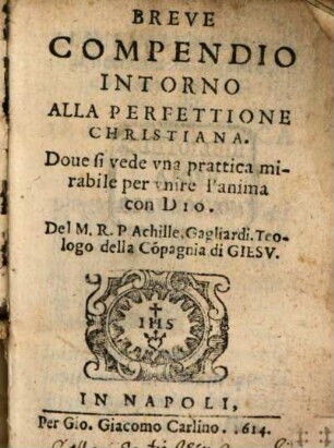 Breve compendio intorno alla pere fettione christiana