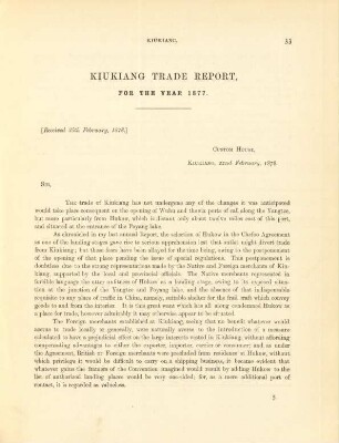 Kiukiang trade report