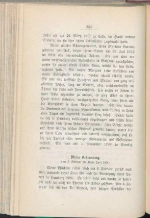 Meine Erkrankung, vom 5. Februar bis Ende Juni 1850.