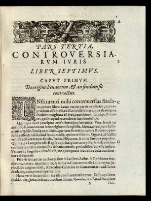 Pars Tertia, Controversiarum Iuris Liber Septimus.