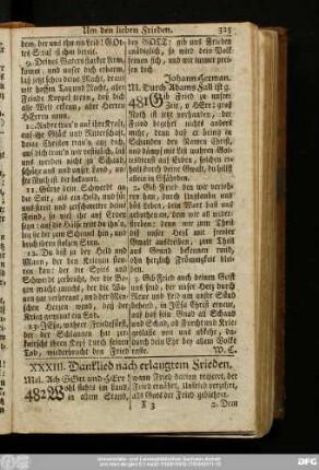XXXIII. Danklied nach erlangtem Frieden.