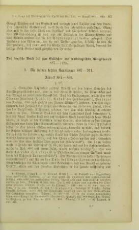 I. Die beiden letzten Karolinger 887-911