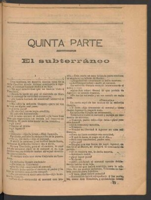 Quinta parte - El subterráneo