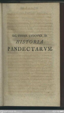 Historia Pandectarum