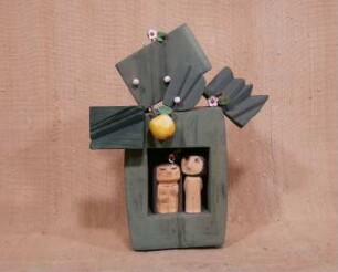 Adam und Eva im Landbaum 1 (Apfel,Teufel,Grün)