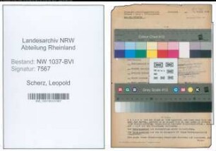 Entnazifizierung Leopold Scherz , geb. 28.02.1900 (Architekt)