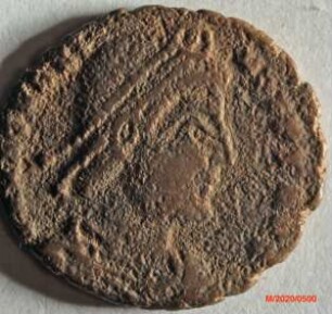 Römische Münze, Nominal Maiorina, Prägeherr Magnus Maximus, Prägeort nicht bestimmbar, Original