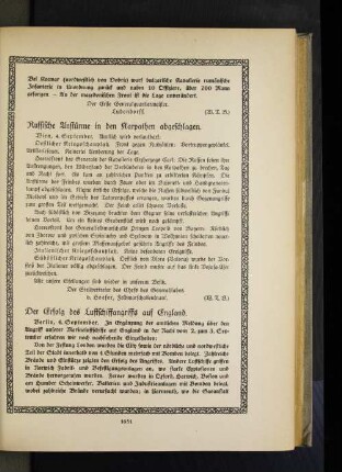 Russische Anstürme in den Karpathen abgeschlagen.