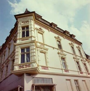 Eines der renovierten und modernisierten Häuser am Marienkirchplatz, Anklam
