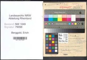 Entnazifizierung Erich Berggold , geb. 02.06.1888 (Inspektor)