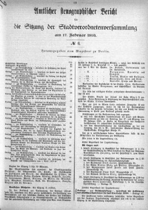 No. 6, 17. Februar 1910