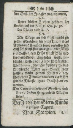Der Irrdischen Stern-Kunde Eilfftes Capitel. Vom Scorpion