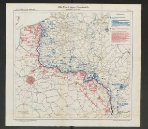 Karte 2. Die Front gegen Frankreich.