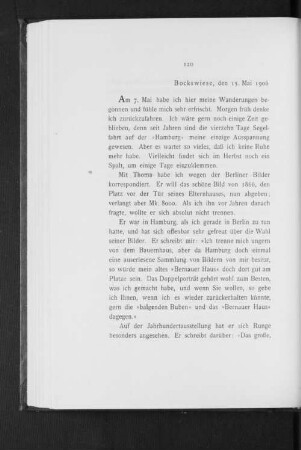 Bockswiese, den 15. Mai 1906