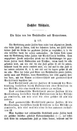 Sechster Abschnitt. Die Lehre von den Verhältnissen und Proportionen.