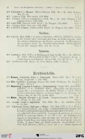 [Erzbischöfe, Bischöfe, Ordensmeister, etc.] (Nr. 411-453)