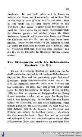 Nach Durlach, Karlsruhe, Ettlingen, Malsch und Muggensturm