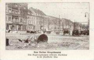 Barrikaden in der Frankfurter Allee