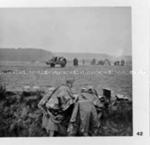 Schwere Batterie in Feuerstellung