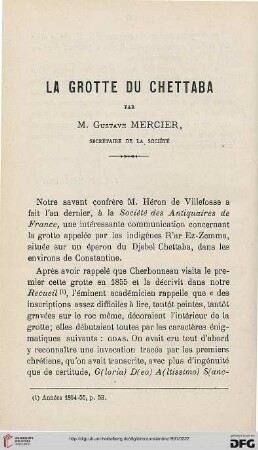 Sér. 4: La grotte du Chettaba