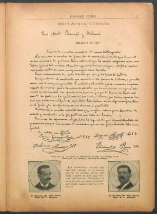 Documento curioso - [Autógrafo]