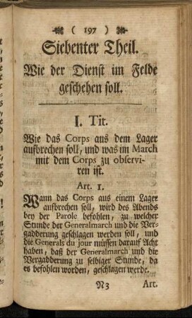 Siebenter Theil.