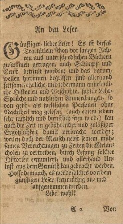 An den Leser