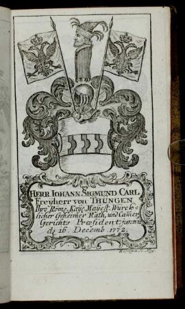 Herr Iohann Sigmund Carl Freyherr von Thüngen[...]