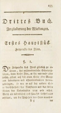Drittes Buch. Zergliederung der Wirkungen