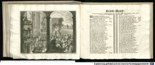 Friedens-Gemähld, Auf das den 8ten und 11ten August im Jahr 1751. durch GOTTES Gnade begangene jährliche Dank- und Frieden-Fest, der Evangelischen Schul-Jugend ausgetheilt. : 2. Chronica 6, 12. 13.