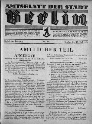 1929,19: Nr. 19, 12. Mai 1929