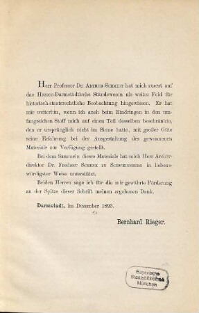 Die hessen-darmstädtischen Landstände und der Absolutismus