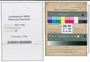 Entnazifizierung Willi Schindler , geb. 05.09.1907 (Arbeiter)